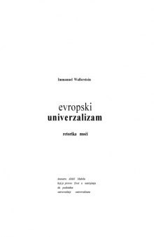 Evropski univerzalizam - retorika moci
