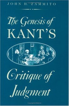 The Genesis of Kant's Critique of Judgment