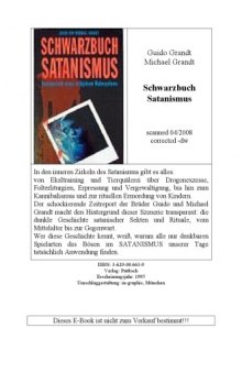 Schwarzbuch Satanismus : [Innenansicht eines religiösen Wahnsystems]