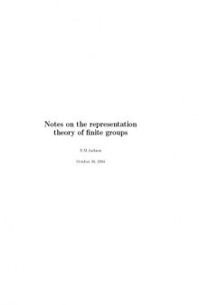Notes on the representation theory of finite groups [Lecture notes]