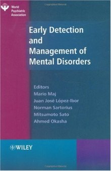 Early detection and management of mental disorders