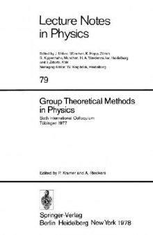 Group Theoretical Methods in Physics