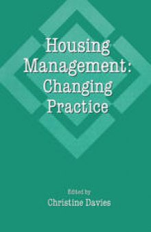 Housing Management: Changing Practice