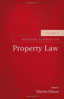 Modern Studies in Property Law: Volume 5