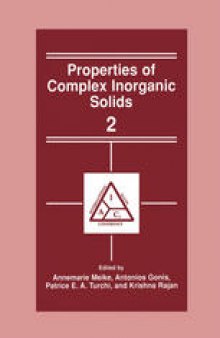 Properties of Complex Inorganic Solids 2