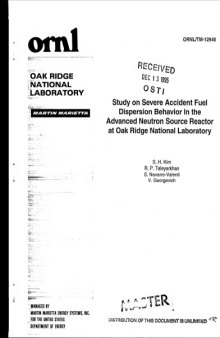 Severe Accident Fuel Dispersion Behavior in the ANS Reactor