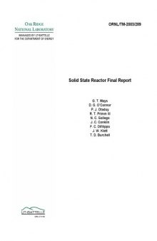 Solid State Reactor Final Report