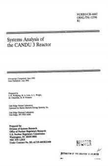 Syetems Analysis of the CANDU-3 Reactor