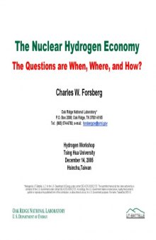 The Nuclear Hydrogen Economy [pres. slides]