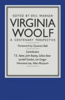 Virginia Woolf: A Centenary Perspective