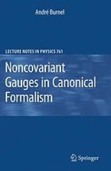 Noncovariant gauges in canonical formalism