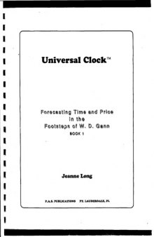 Universal clock: Forecasting time and price in the footsteps of W.D. Gann
