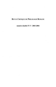 Revue critique de philologie romane - Volume 4-5