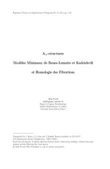 Ainfinity-structures: Modèles Minimaux de Baues-Lemaire et Kadeishvili et Homologie des Fibrations