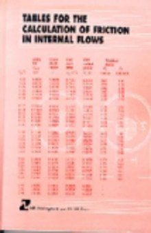 Tables For The Calculation Of Resistance In Internal Flows