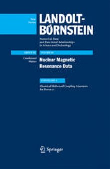 Nuclear Magnetic Resonance Data: Subvolume A Chemical Shifts and Coupling Constants for Boron-11