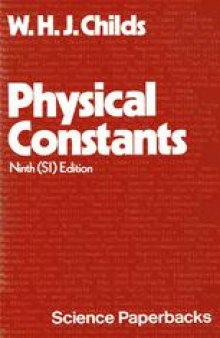 Physical Constants: Selected for Students