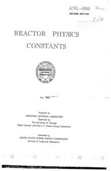 REACTOR PHYSICS CONSTANTS.