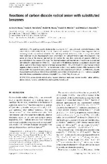 Reactions of Carbon Dioxide Radical Anion with Substituted Benzenes