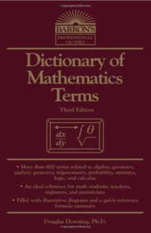 Dictionary of mathematics terms