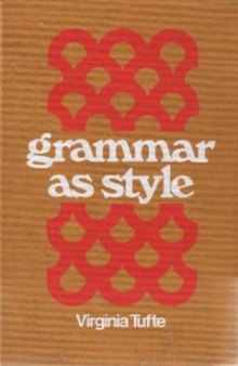 Grammar as Style  