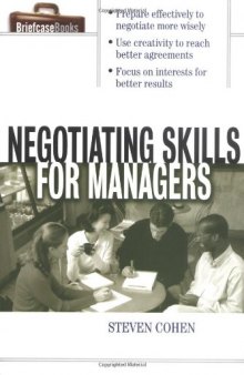 Negotiating Skills for Managers