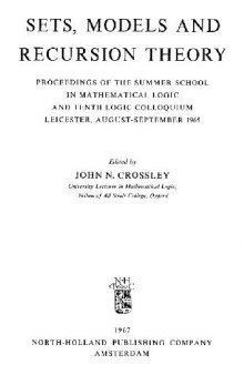 Sets, Models and Recursion Theory (Logic Colloquium'65)