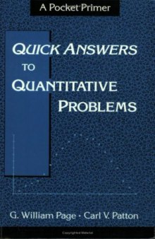 Quick Answers to Quantitative Problems. A Pocket Primer