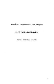 Slovenska zgodovina: družba, politika, kultura