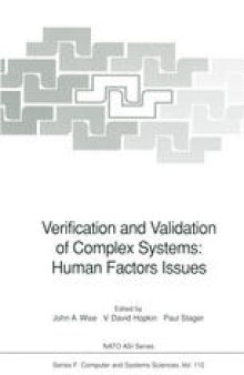 Verification and Validation of Complex Systems: Human Factors Issues