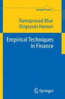 Empirical Techniques in Finance