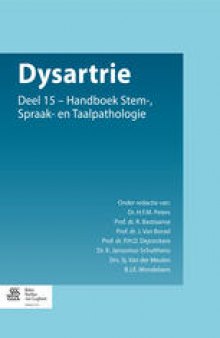 Dysartrie: Handboek Stem–, Spraak– en Taalpathologie 15