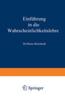 Einführung in die Wahrscheinlichkeitslehre