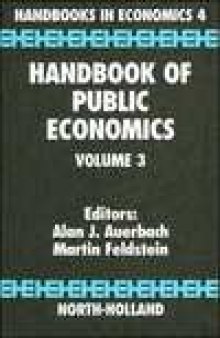 Handbook of Public Economics, Vol.3