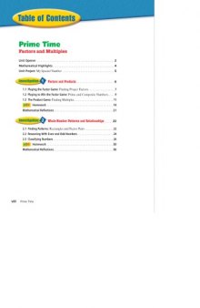 Connected Mathematics 2: Prime Time / Factors and Multiples