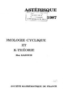 Homologie cyclique et K-theorie