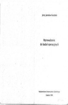 Wprowadzenie do badań operacyjnych