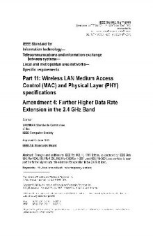 ieee-802.11g Part 11: Wireless LAN Medium Access Control (MAC) and Physical Layer (PHY) specifications
