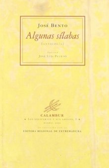 Algunas silabas: Antologia  