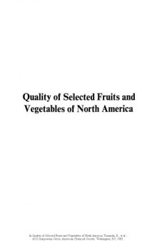 Quality of Selected Fruits and Vegetables of North America