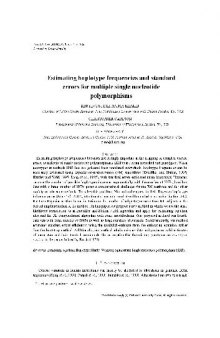 Estimating haplotype frequencies and standard errors for multiple single nucleotide polymorphisms