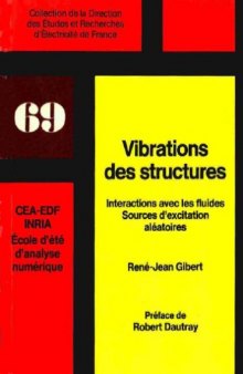 Vibrations des structures. Interactions avec les fluides, sources d'excitation aléatoires