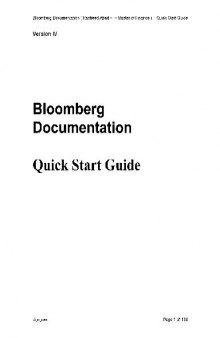 BLOOMBERG Quick Start Guide