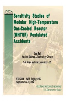 Postulated MHTGR Reactor Accicents [pres. slides]