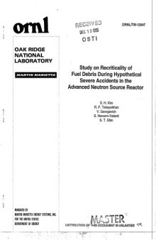 Recriticality of Fuel Debris During Hypothetical Severe Accidents at ANS Reactor