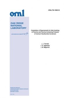 Safe Handling of Fluorine, Fluorine-Containing Products of UF6 Conversion