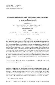 A transformation approach for incorporating monotone or unimodal constraints (2005)(en)(16s)