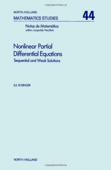 Nonlinear Partial Differential Equations: Sequential and Weak Solutions