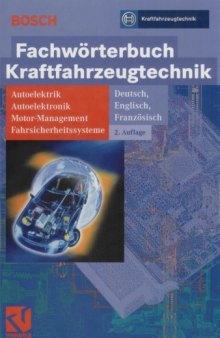 Bosch Fachworterbuch Kraftfahrzeugtechnik Deutsch-Englisch