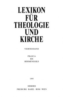 Lexikon für Theologie und Kirche (LThK3) - Band 4  